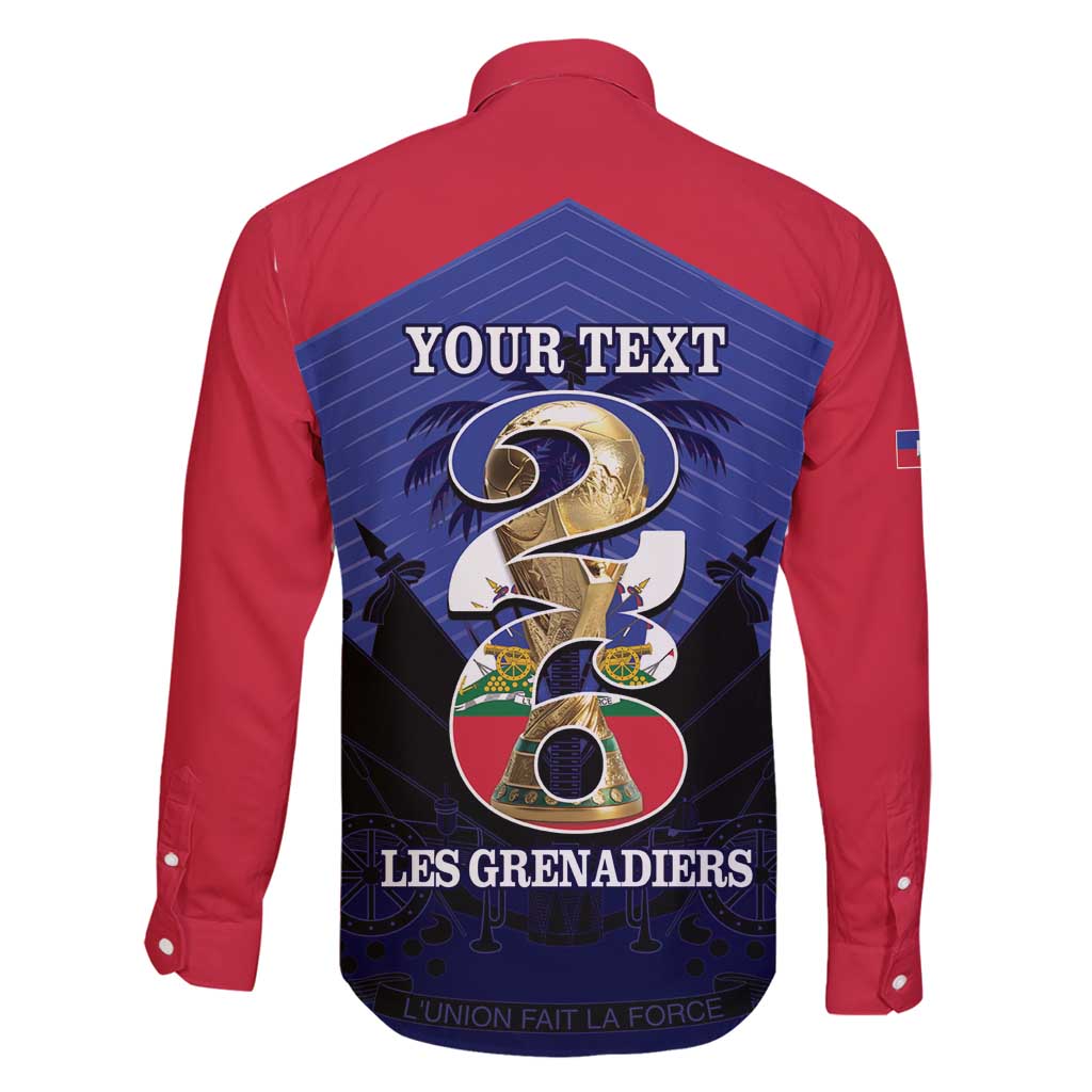 Personalized Les Grenadiers Haiti Football Family Matching Long Sleeve Bodycon Dress and Hawaiian Shirt 2026 Nou Retounen Blue Version - Wonder Print Shop