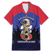 Personalized Les Grenadiers Haiti Football Family Matching Mermaid Dress and Hawaiian Shirt 2026 Nou Retounen Blue Version - Wonder Print Shop