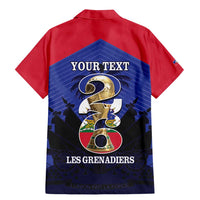Personalized Les Grenadiers Haiti Football Family Matching Mermaid Dress and Hawaiian Shirt 2026 Nou Retounen Blue Version - Wonder Print Shop
