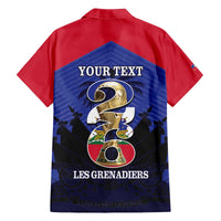 Personalized Les Grenadiers Haiti Football Family Matching Off The Shoulder Long Sleeve Dress and Hawaiian Shirt 2026 Nou Retounen Blue Version - Wonder Print Shop
