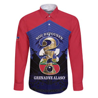 Personalized Les Grenadiers Haiti Football Family Matching Short Sleeve Bodycon Dress and Hawaiian Shirt 2026 Nou Retounen Blue Version - Wonder Print Shop