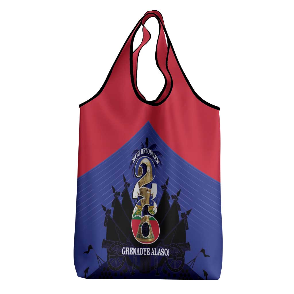 Les Grenadiers Haiti Football Grocery Bag 2026 Nou Retounen Blue Version - Wonder Print Shop