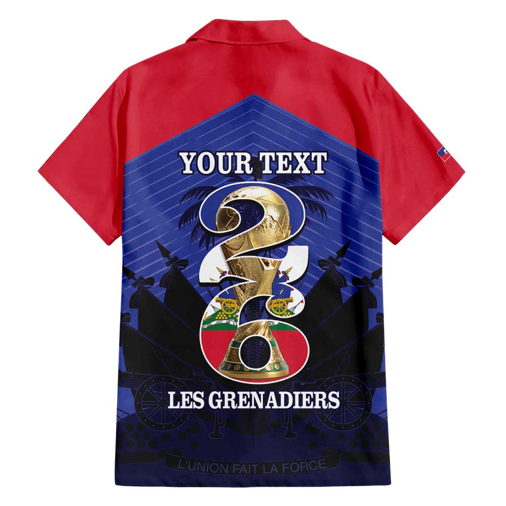 Personalized Les Grenadiers Haiti Football Hawaiian Shirt 2026 Nou Retounen Blue Version - Wonder Print Shop