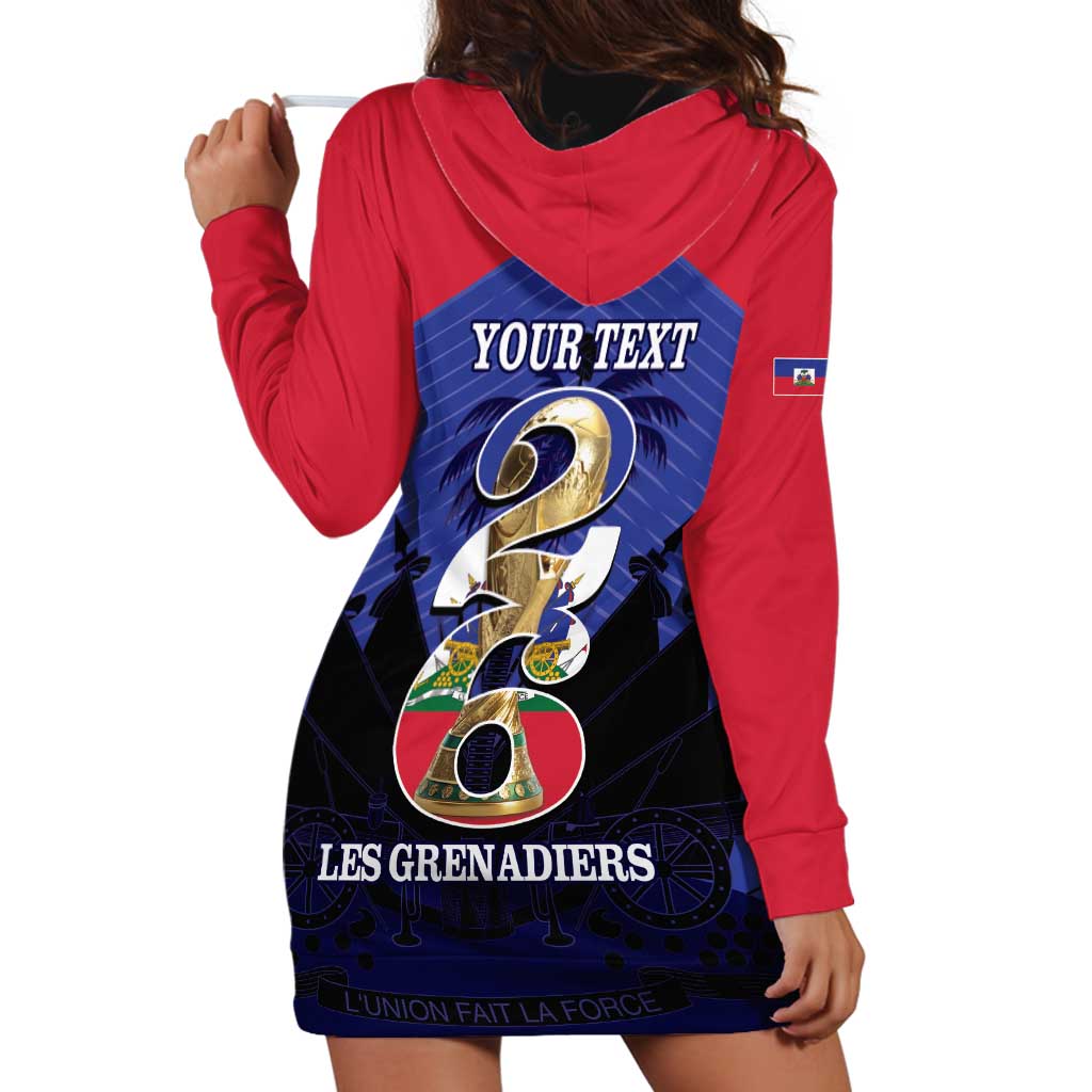 Personalized Les Grenadiers Haiti Football Hoodie Dress 2026 Nou Retounen Blue Version - Wonder Print Shop