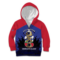 Personalized Les Grenadiers Haiti Football Kid Hoodie 2026 Nou Retounen Blue Version - Wonder Print Shop
