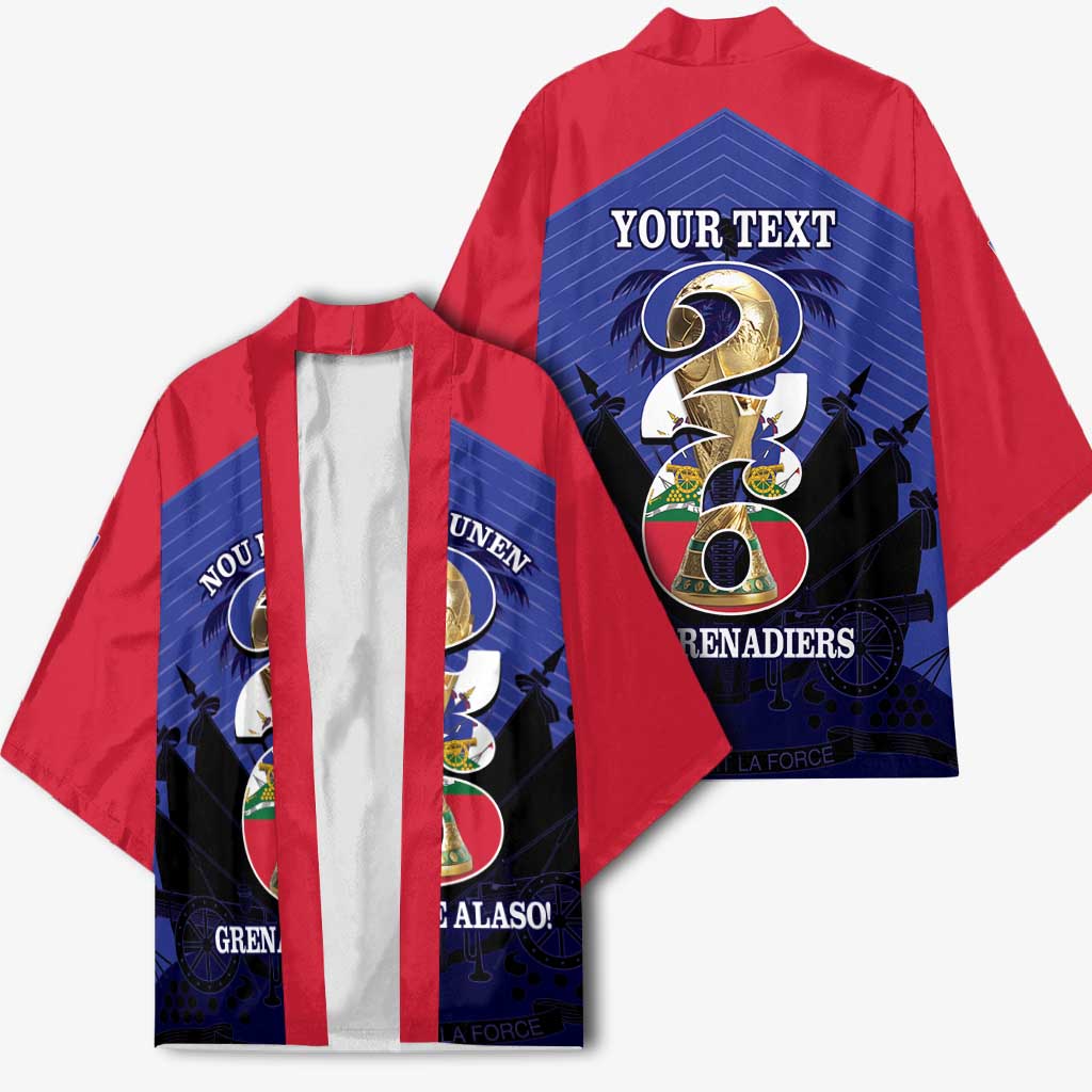 Personalized Les Grenadiers Haiti Football Kimono 2026 Nou Retounen Blue Version - Wonder Print Shop