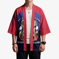 Personalized Les Grenadiers Haiti Football Kimono 2026 Nou Retounen Blue Version - Wonder Print Shop