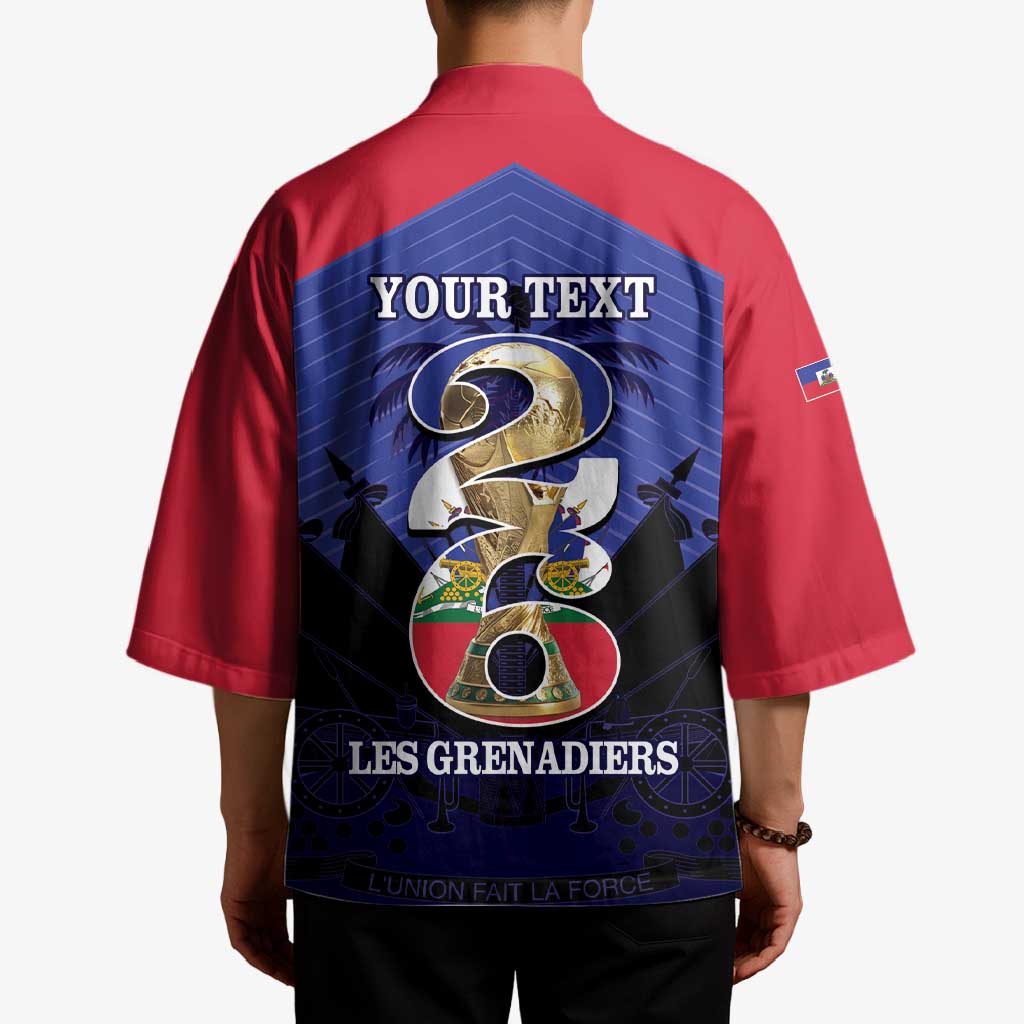 Personalized Les Grenadiers Haiti Football Kimono 2026 Nou Retounen Blue Version - Wonder Print Shop