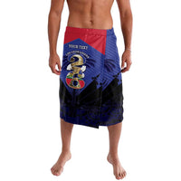 Personalized Les Grenadiers Haiti Football Lavalava 2026 Nou Retounen Blue Version - Wonder Print Shop