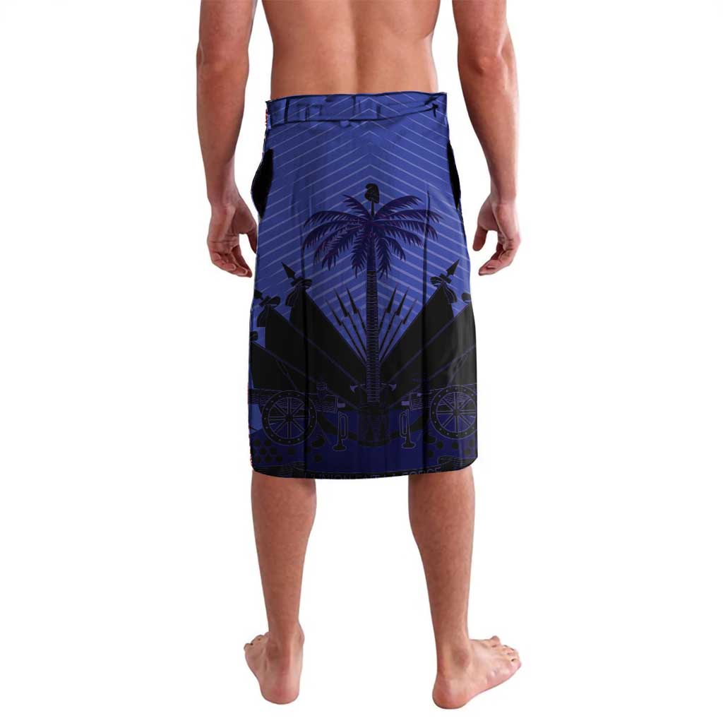 Personalized Les Grenadiers Haiti Football Lavalava 2026 Nou Retounen Blue Version - Wonder Print Shop