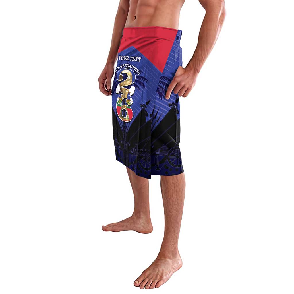 Personalized Les Grenadiers Haiti Football Lavalava 2026 Nou Retounen Blue Version - Wonder Print Shop