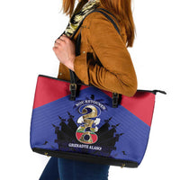 Les Grenadiers Haiti Football Leather Tote Bag 2026 Nou Retounen Blue Version - Wonder Print Shop