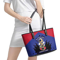 Les Grenadiers Haiti Football Leather Tote Bag 2026 Nou Retounen Blue Version - Wonder Print Shop