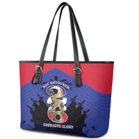 Les Grenadiers Haiti Football Leather Tote Bag 2026 Nou Retounen Blue Version - Wonder Print Shop