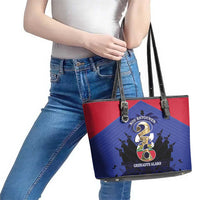 Les Grenadiers Haiti Football Leather Tote Bag 2026 Nou Retounen Blue Version - Wonder Print Shop