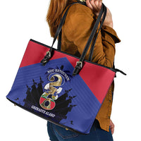 Les Grenadiers Haiti Football Leather Tote Bag 2026 Nou Retounen Blue Version - Wonder Print Shop