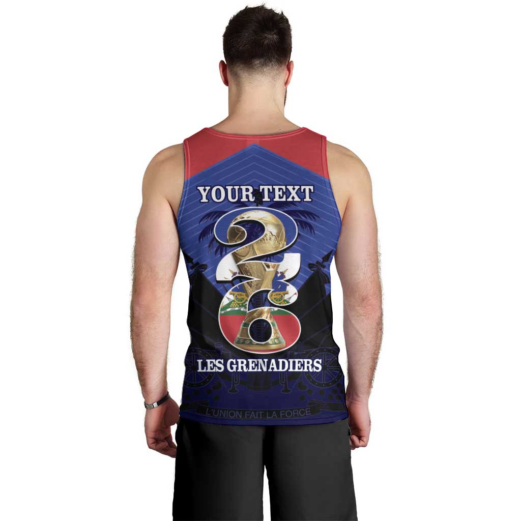 Personalized Les Grenadiers Haiti Football Men Tank Top 2026 Nou Retounen Blue Version - Wonder Print Shop