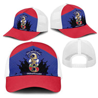 Les Grenadiers Haiti Football Mesh Trucker Cap 2026 Nou Retounen Blue Version - Wonder Print Shop