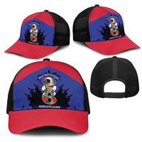 Les Grenadiers Haiti Football Mesh Trucker Cap 2026 Nou Retounen Blue Version - Wonder Print Shop