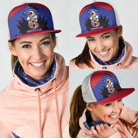 Les Grenadiers Haiti Football Mesh Trucker Cap 2026 Nou Retounen Blue Version - Wonder Print Shop