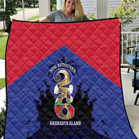 Les Grenadiers Haiti Football Quilt 2026 Nou Retounen Blue Version - Wonder Print Shop