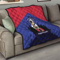 Les Grenadiers Haiti Football Quilt 2026 Nou Retounen Blue Version - Wonder Print Shop