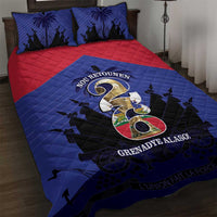 Les Grenadiers Haiti Football Quilt Bed Set 2026 Nou Retounen Blue Version - Wonder Print Shop