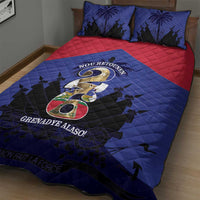 Les Grenadiers Haiti Football Quilt Bed Set 2026 Nou Retounen Blue Version - Wonder Print Shop