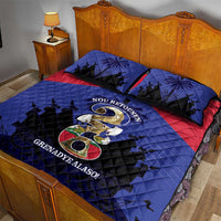 Les Grenadiers Haiti Football Quilt Bed Set 2026 Nou Retounen Blue Version - Wonder Print Shop