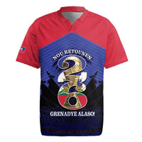Personalized Les Grenadiers Haiti Football Rugby Jersey 2026 Nou Retounen Blue Version - Wonder Print Shop