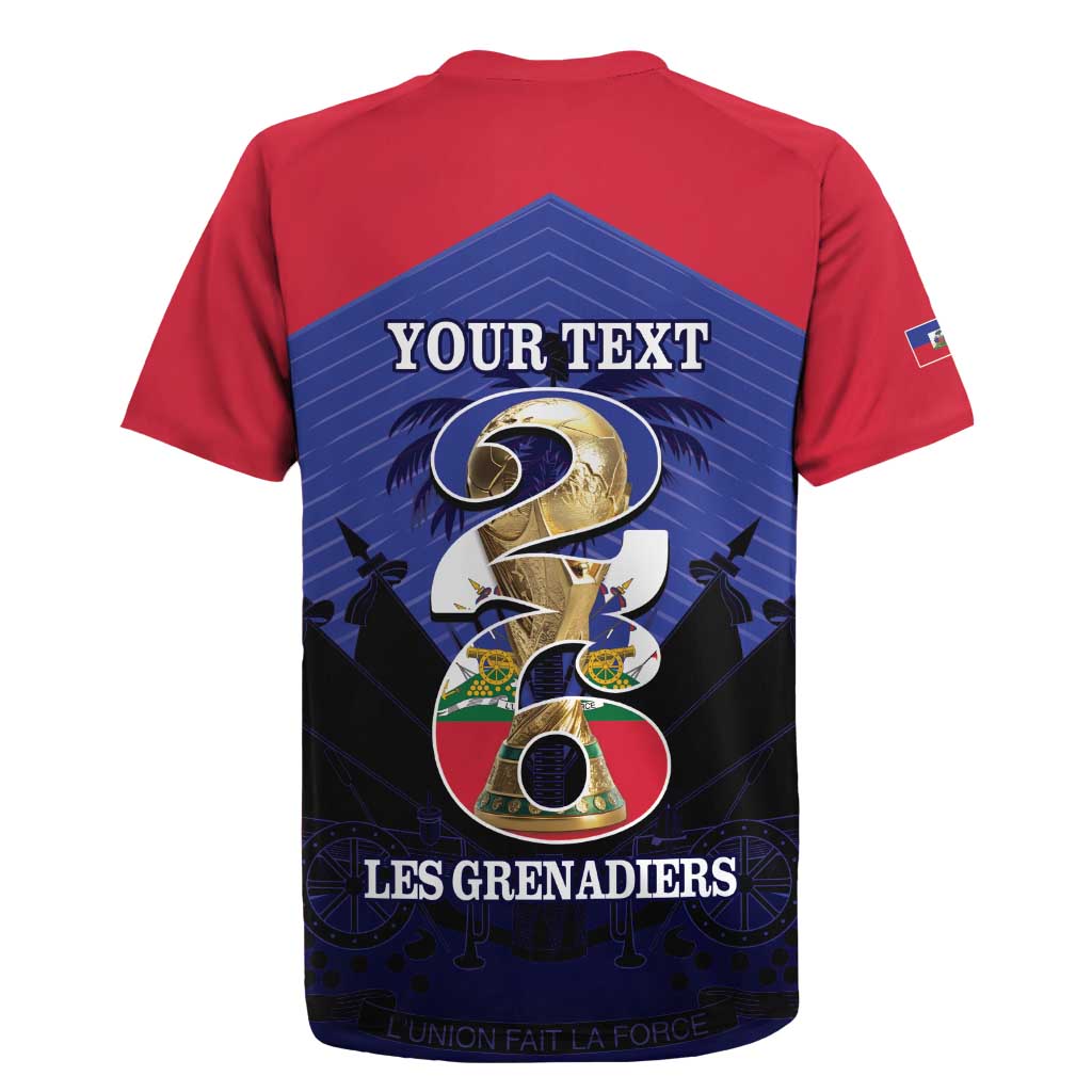 Personalized Les Grenadiers Haiti Football Rugby Jersey 2026 Nou Retounen Blue Version - Wonder Print Shop