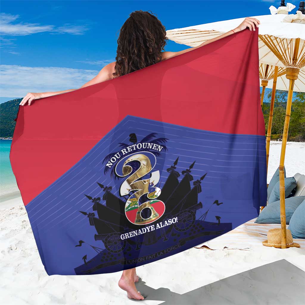Les Grenadiers Haiti Football Sarong 2026 Nou Retounen Blue Version - Wonder Print Shop