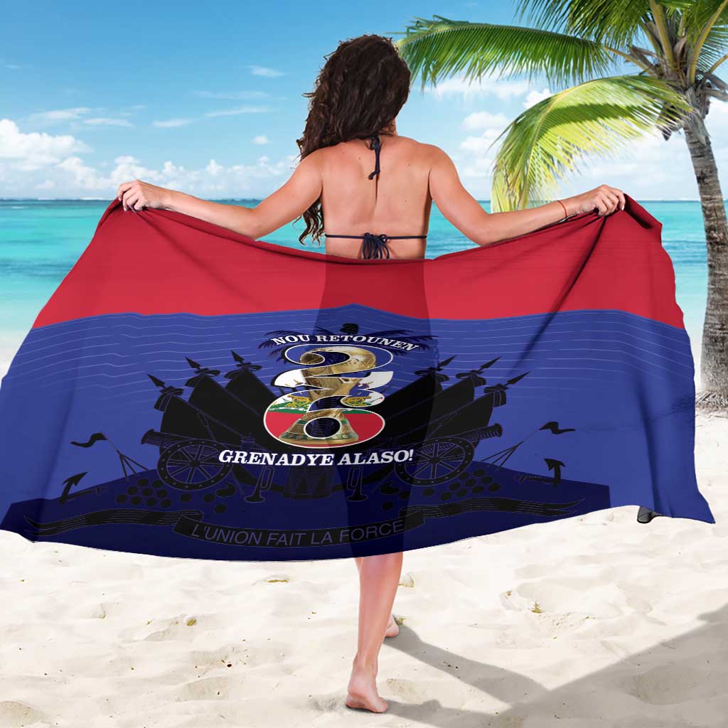 Les Grenadiers Haiti Football Sarong 2026 Nou Retounen Blue Version - Wonder Print Shop