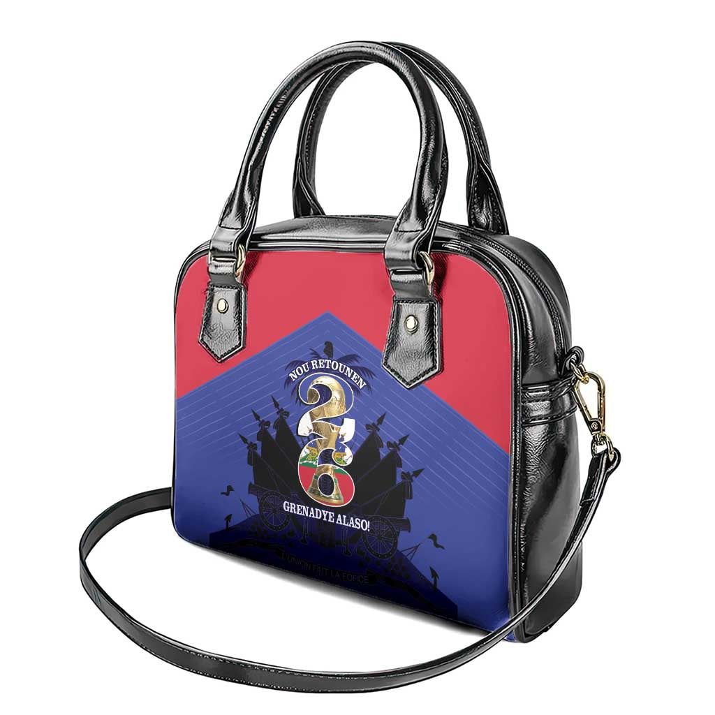 Les Grenadiers Haiti Football Shoulder Handbag 2026 Nou Retounen Blue Version - Wonder Print Shop