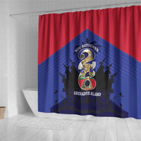 Les Grenadiers Haiti Football Shower Curtain 2026 Nou Retounen Blue Version - Wonder Print Shop