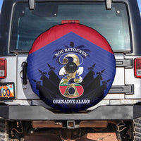 Les Grenadiers Haiti Football Spare Tire Cover 2026 Nou Retounen Blue Version - Wonder Print Shop