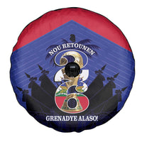 Les Grenadiers Haiti Football Spare Tire Cover 2026 Nou Retounen Blue Version - Wonder Print Shop