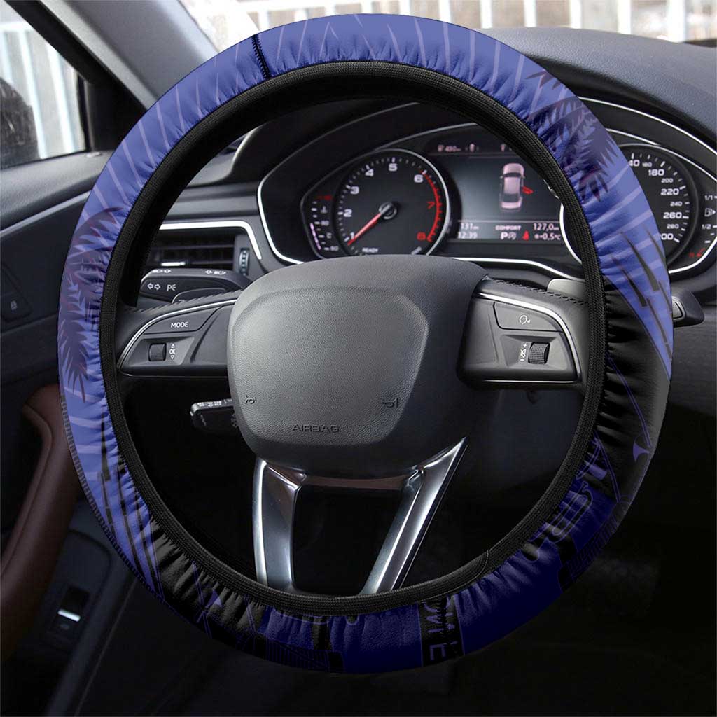 Les Grenadiers Haiti Football Steering Wheel Cover 2026 Nou Retounen Blue Version - Wonder Print Shop