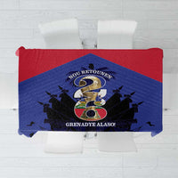 Les Grenadiers Haiti Football Tablecloth 2026 Nou Retounen Blue Version - Wonder Print Shop