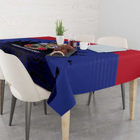Les Grenadiers Haiti Football Tablecloth 2026 Nou Retounen Blue Version - Wonder Print Shop