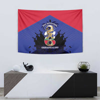 Les Grenadiers Haiti Football Tapestry 2026 Nou Retounen Blue Version - Wonder Print Shop