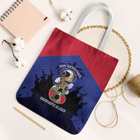 Les Grenadiers Haiti Football Tote Bag 2026 Nou Retounen Blue Version - Wonder Print Shop