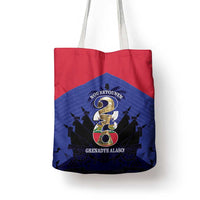 Les Grenadiers Haiti Football Tote Bag 2026 Nou Retounen Blue Version - Wonder Print Shop
