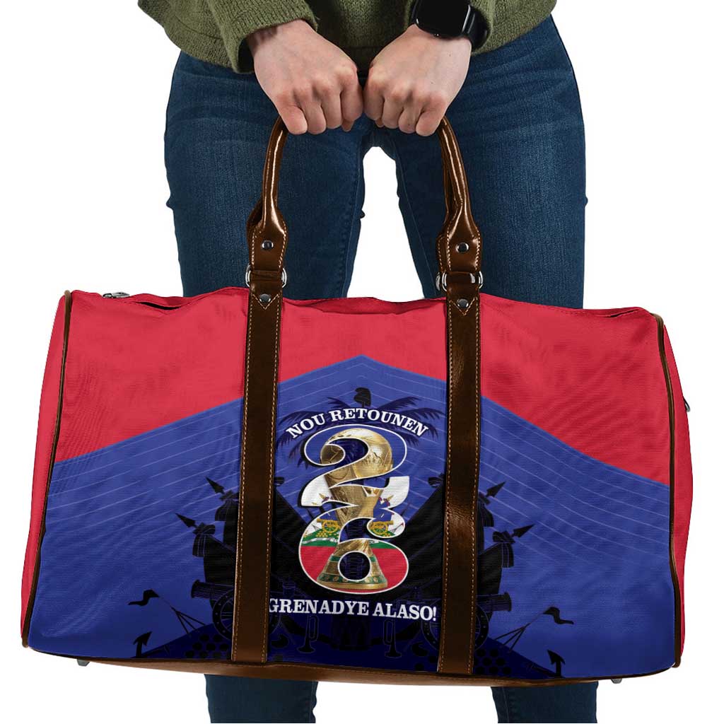 Les Grenadiers Haiti Football Travel Bag 2026 Nou Retounen Blue Version - Wonder Print Shop