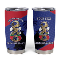 Personalized Les Grenadiers Haiti Football Tumbler Cup 2026 Nou Retounen Blue Version - Wonder Print Shop