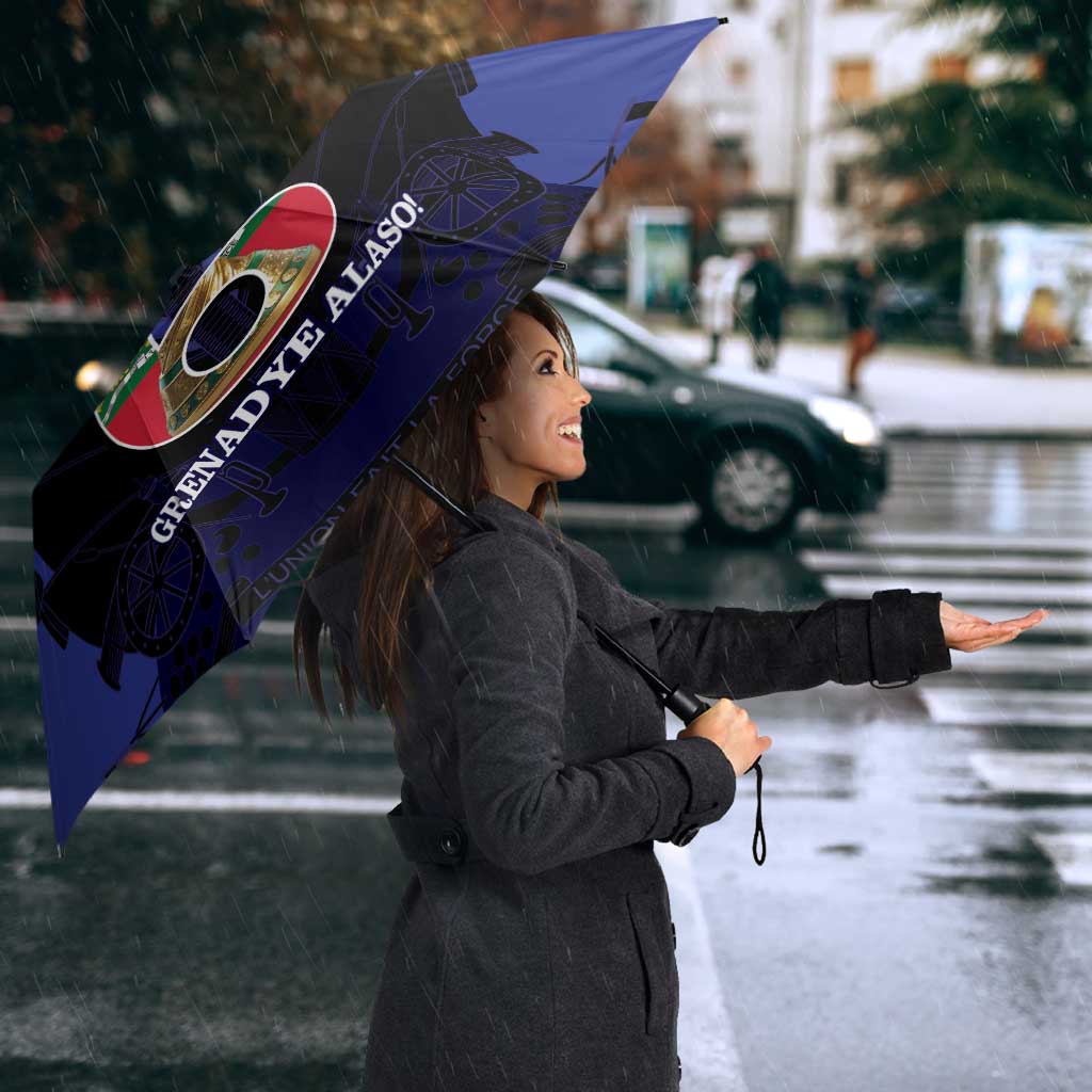 Les Grenadiers Haiti Football Umbrella 2026 Nou Retounen Blue Version - Wonder Print Shop