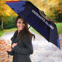 Les Grenadiers Haiti Football Umbrella 2026 Nou Retounen Blue Version - Wonder Print Shop