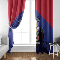 Les Grenadiers Haiti Football Window Curtain 2026 Nou Retounen Blue Version - Wonder Print Shop