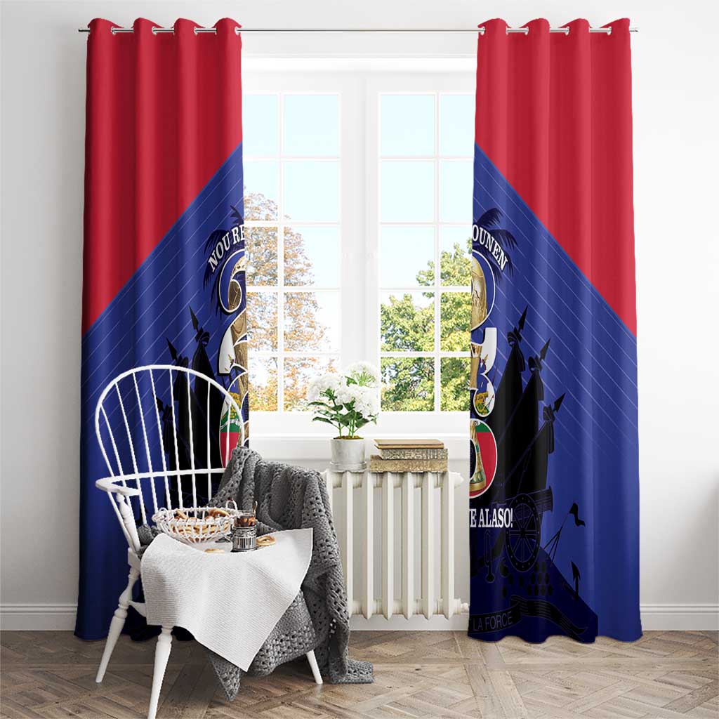 Les Grenadiers Haiti Football Window Curtain 2026 Nou Retounen Blue Version - Wonder Print Shop
