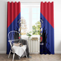 Les Grenadiers Haiti Football Window Curtain 2026 Nou Retounen Blue Version - Wonder Print Shop